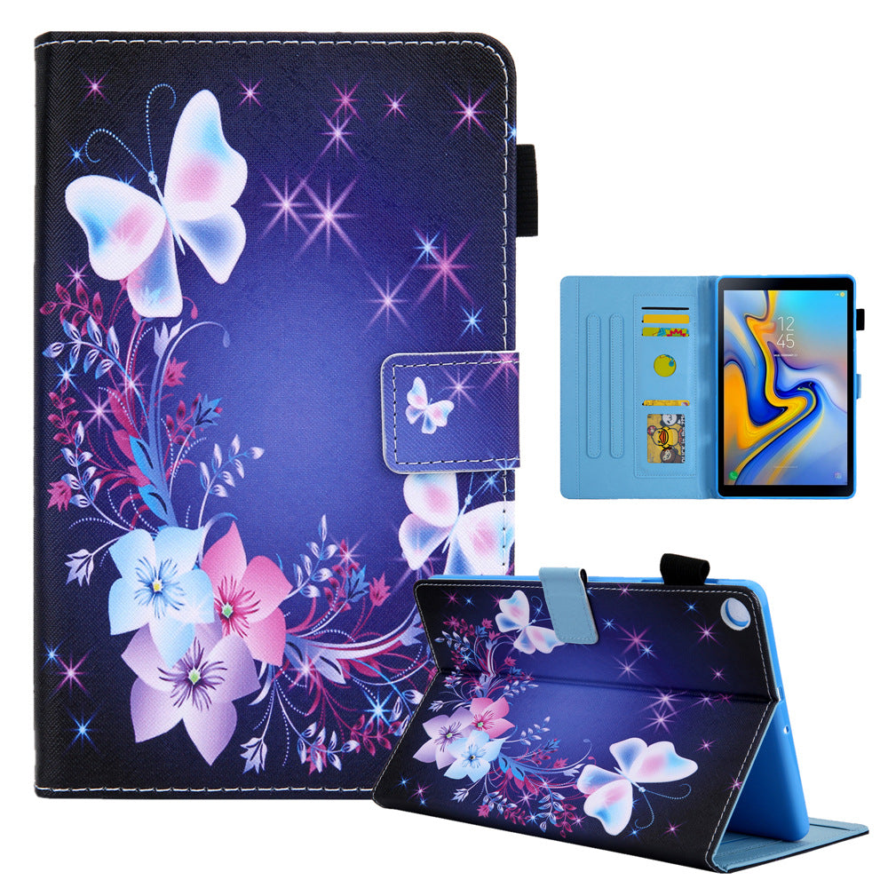 Magnetische Cartoon-PU-Leder-Brieftaschen-Tablet-Hülle für Samsung Tab