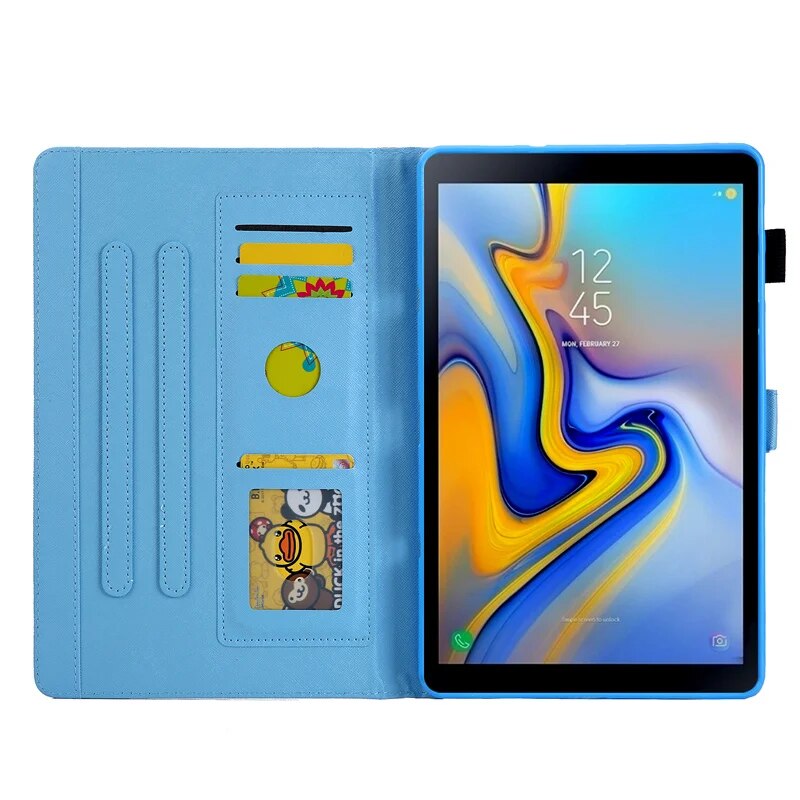 Magnetische Cartoon-PU-Leder-Brieftaschen-Tablet-Hülle für Samsung Tab