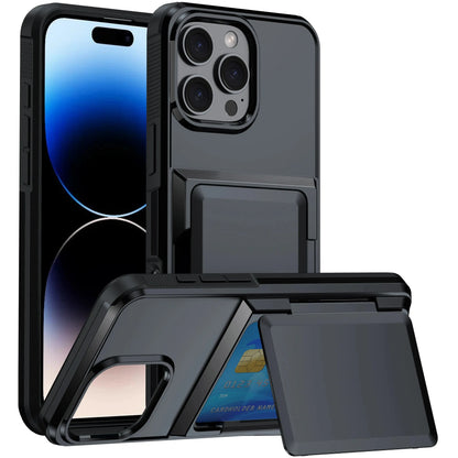 ArmorGuard Wallet Case mit Kartenhalter für iPhone 16 und 16 Pro Max - Stoßfest Schwerlastschutz