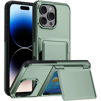 ArmorGuard Wallet Case mit Kartenhalter für iPhone 16 und 16 Pro Max - Stoßfest Schwerlastschutz