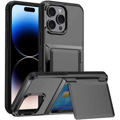 ArmorGuard Wallet Case mit Kartenhalter für iPhone 16 und 16 Pro Max - Stoßfest Schwerlastschutz