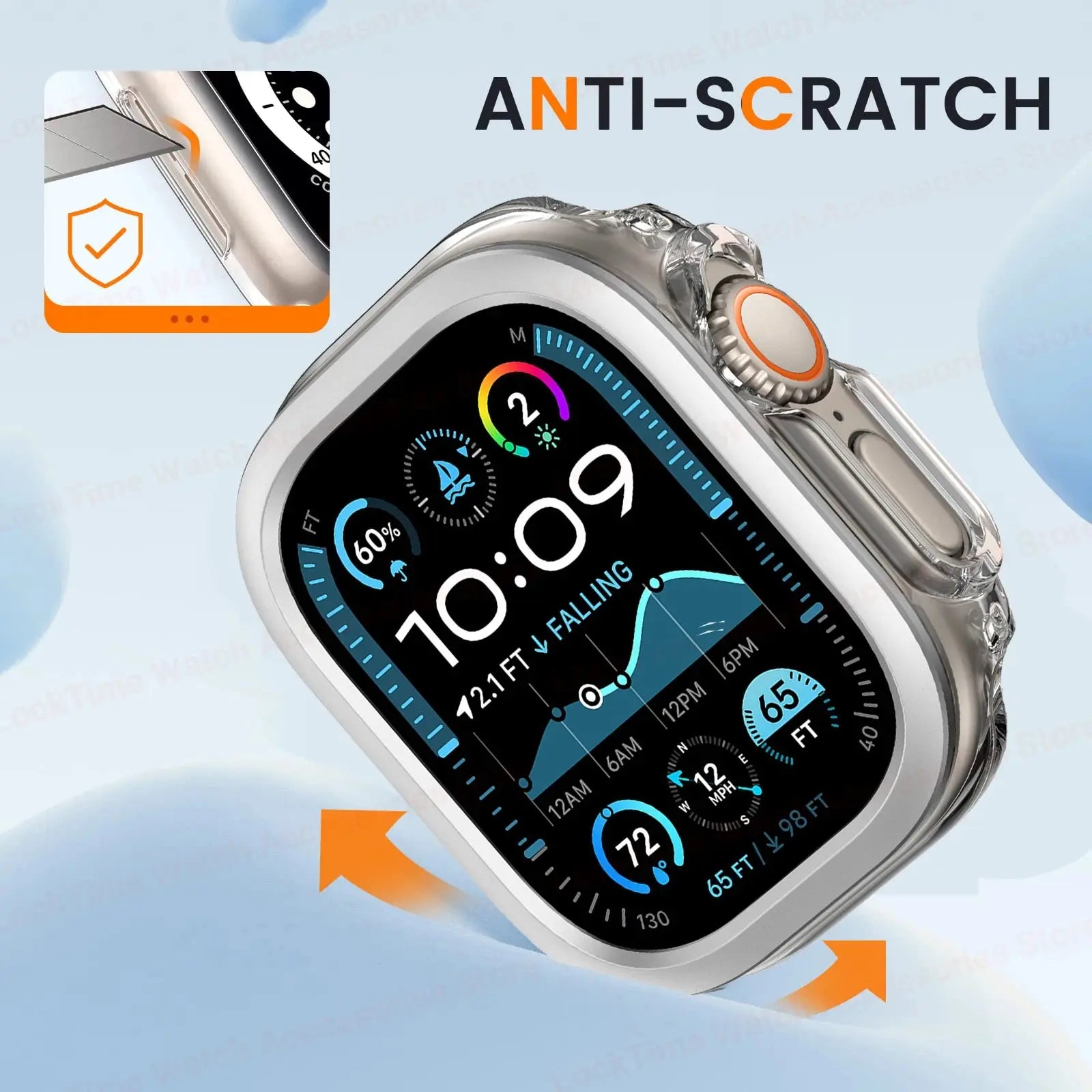 TitanShield ClearGuard Transparent Case für Apple Watch Series 10/Ultra