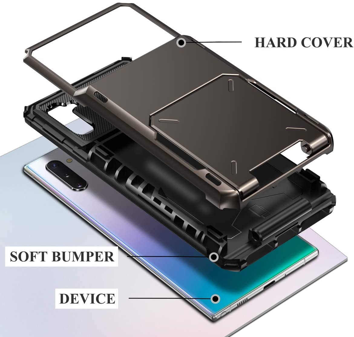 Stoßfeste Brieftaschenhülle für Samsung Galaxy A