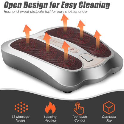 Shiatsu Fuß- &amp; Wadenmassagegerät mit Wärme – 18 Knetrollen