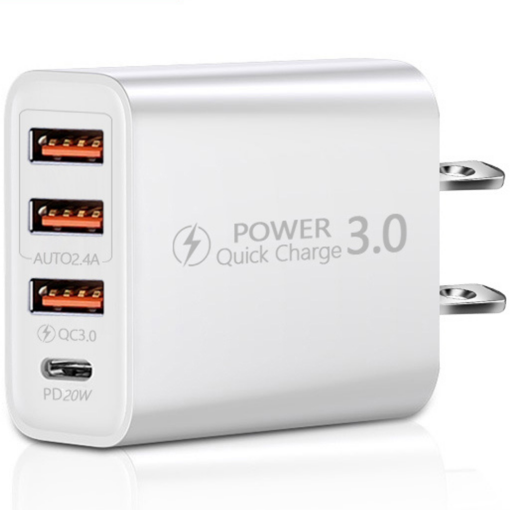 Ladegerät USB C - 60W Power Delivery Schnellladung 3.0 Type-C Netzteil für Smartphones iPhone, iOS, Xiaomi, Samsung, Huawei &amp; Android - Qualcomm Schnellladung mit 3 USB &amp; 1 Type-C Anschluss