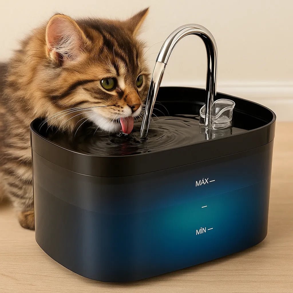 Katzen Trinkbrunnen mit Filter &amp; Pumpe – Leiser Automatischer Wasserbrunnen für Katzen