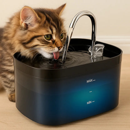 Katzen Trinkbrunnen mit Filter &amp; Pumpe – Leiser Automatischer Wasserbrunnen für Katzen
