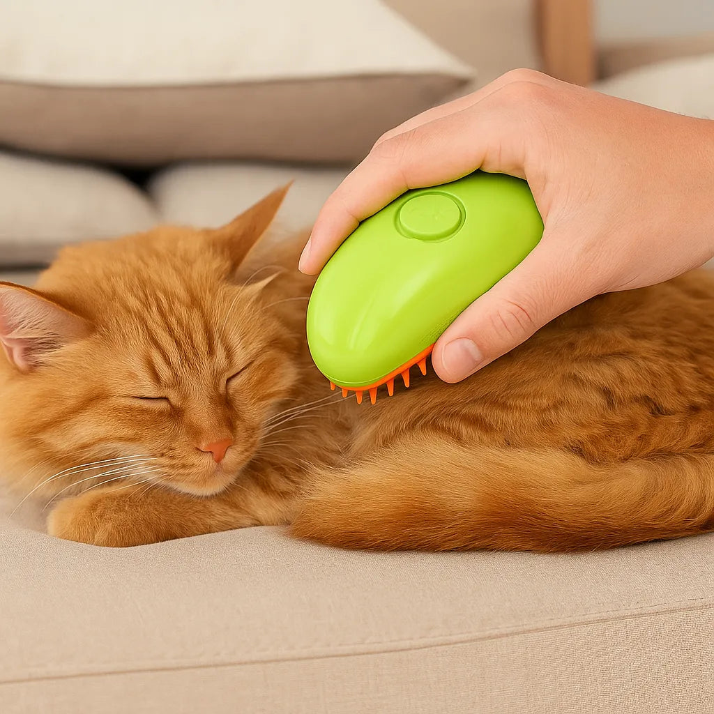 Felltraum – Bürste mit Nebelfunktion für Katzen