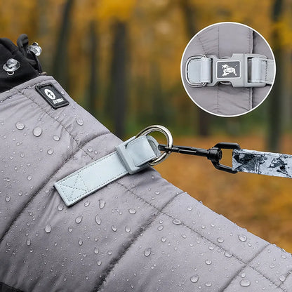 Winter Hundemantel mit Beinen &amp; Kapuze – Wasserdicht, Winddicht, Reflektierend