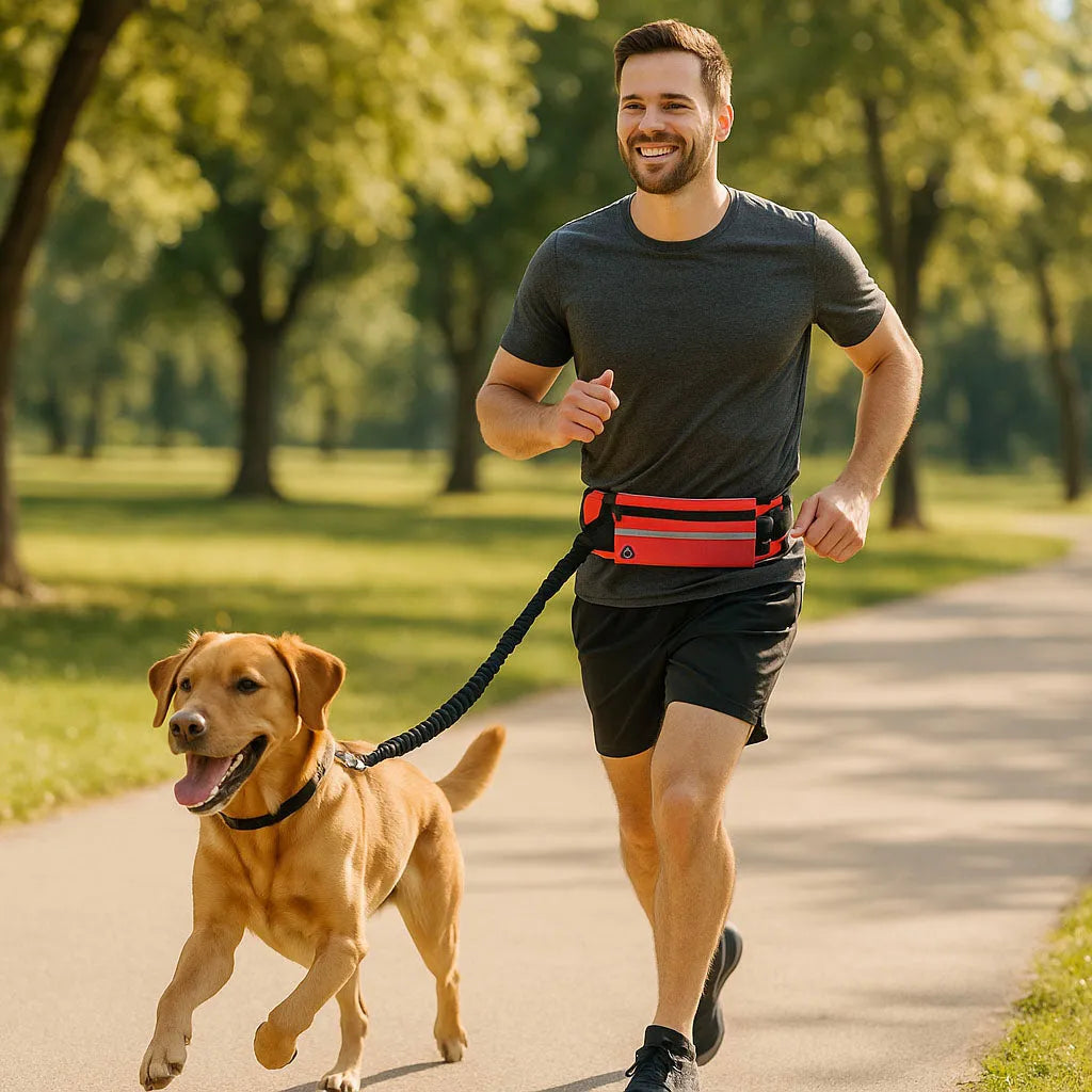 Freihändige Hundeleine mit Bauchgurt | Joggen, Wandern &amp; Spazieren