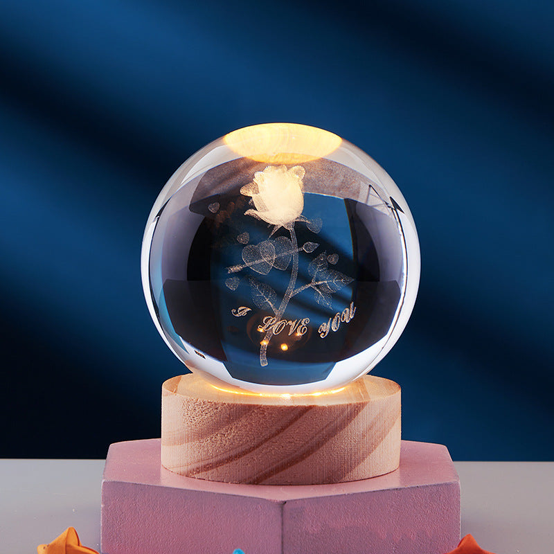 Dekoratives Kristallkugel-Nachtlicht