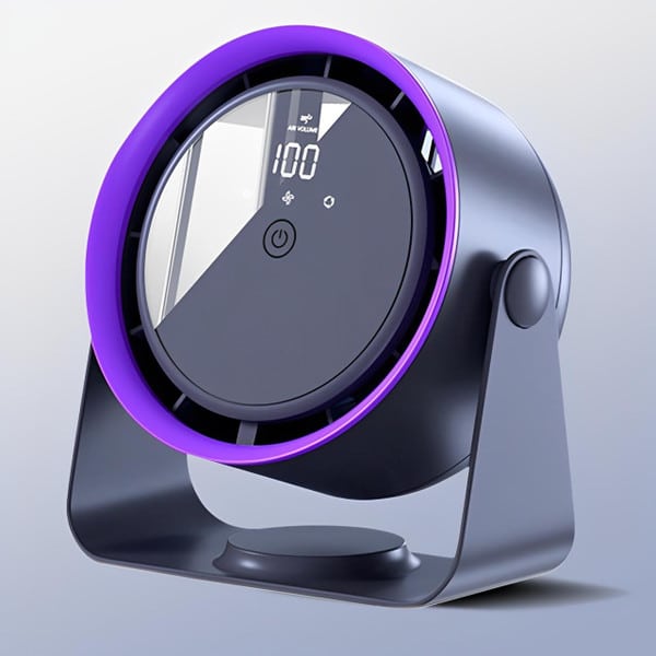 Tragbarer klingenloser Ventilator, kabellos, wiederaufladbar, einstellbare Geschwindigkeit, sicher für Kinder &amp; Haustiere