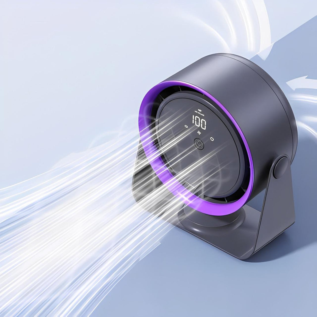 Tragbarer klingenloser Ventilator, kabellos, wiederaufladbar, einstellbare Geschwindigkeit, sicher für Kinder &amp; Haustiere