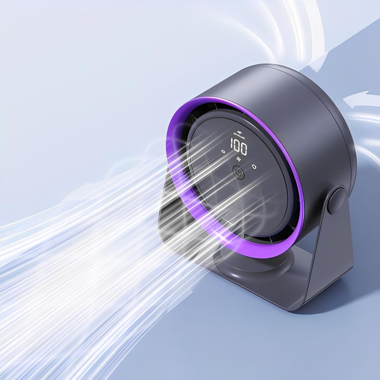 Tragbarer klingenloser Ventilator, kabellos, wiederaufladbar, einstellbare Geschwindigkeit, sicher für Kinder &amp; Haustiere