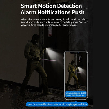 3MP Solarbetriebene Smart WiFi Sicherheitskamera mit Wandhalterung und drahtloser Überwachung