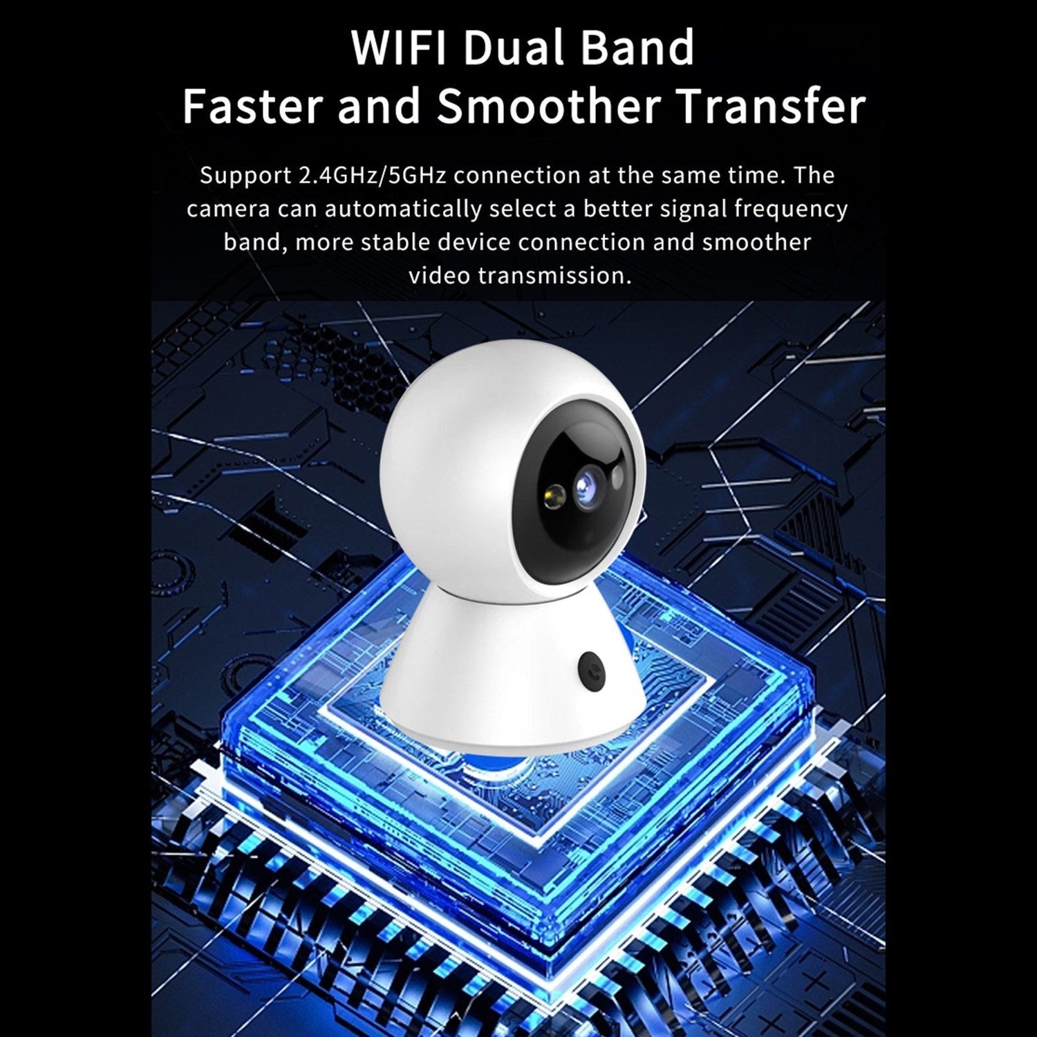 K11 1080P Dual-Band Innen Smart Wireless Sicherheitskamera mit WiFi Überwachung