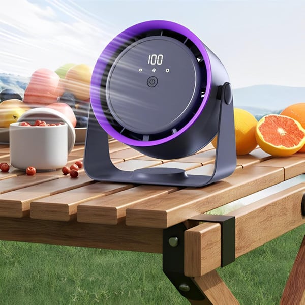 Tragbarer klingenloser Ventilator, kabellos, wiederaufladbar, einstellbare Geschwindigkeit, sicher für Kinder &amp; Haustiere