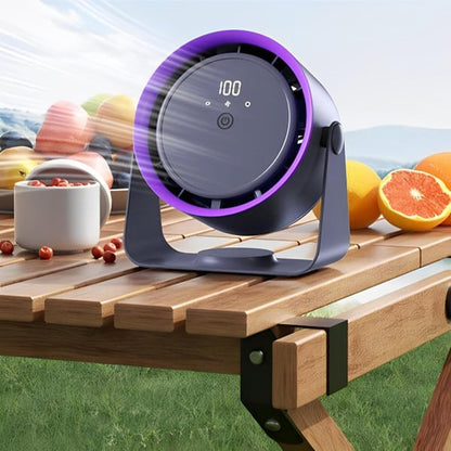 Tragbarer klingenloser Ventilator, kabellos, wiederaufladbar, einstellbare Geschwindigkeit, sicher für Kinder &amp; Haustiere