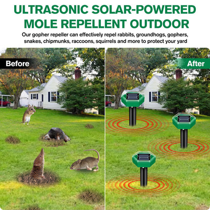 Ultraschall-Maulwurf-Abschreckmittel 4er-Pack