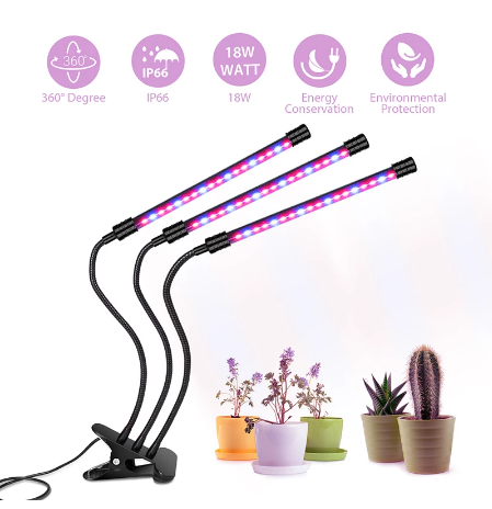 USB LED Pflanzenlampe mit Zeitschaltuhr und Schwanenhals – Rot Blau Grow Light für Zimmerpflanzen
