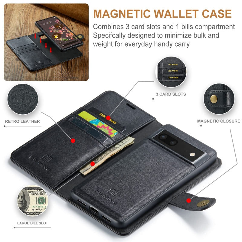 Abnehmbare magnetische Flip Business PU Leder Brieftasche Kartenhülle für Google Pixel 87