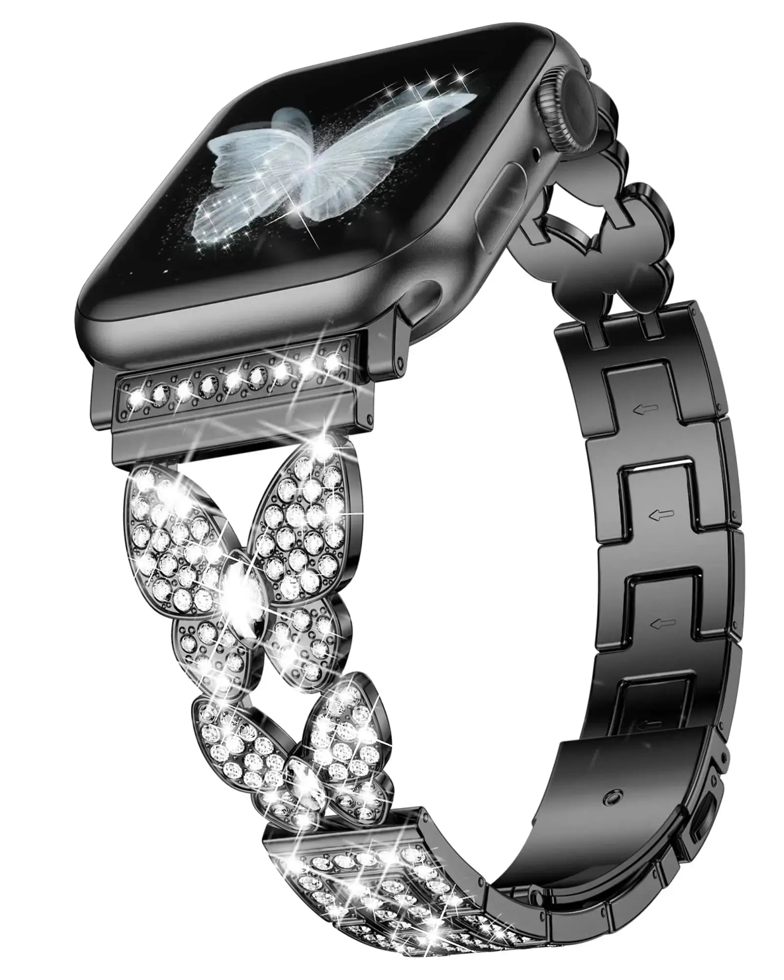 FlutterGlimmer Diamond Butterfly Band für Apple Watch