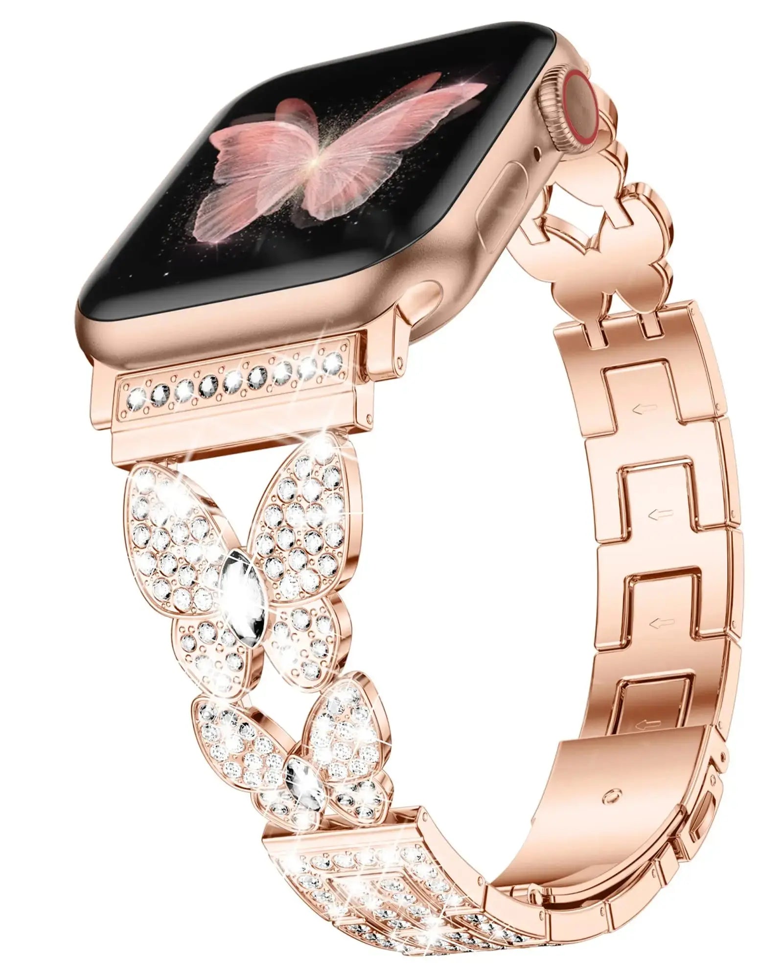 FlutterGlimmer Diamond Butterfly Band für Apple Watch