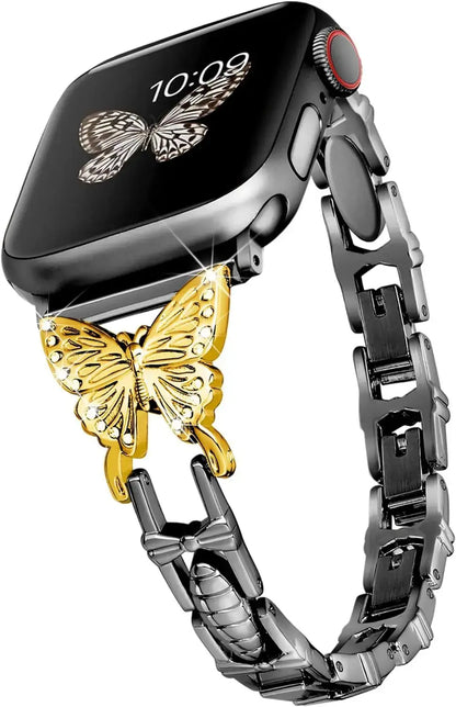 FlutterGlimmer Diamond Butterfly Band für Apple Watch