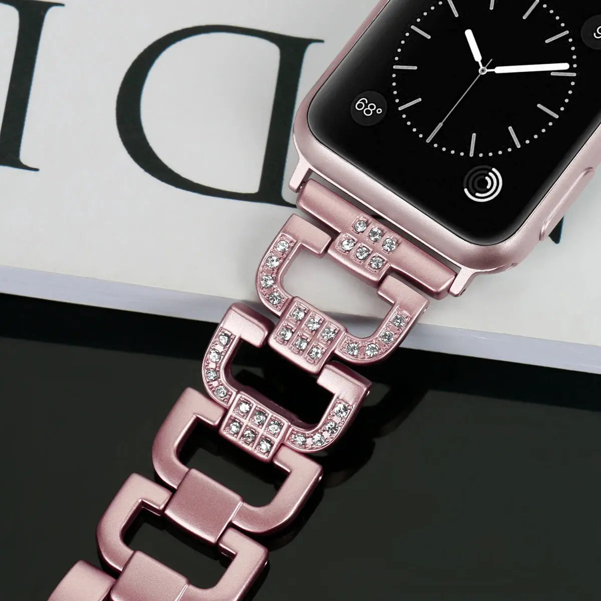 GlamourLink Diamond Edelstahlband für Apple Watch Series 10 9 &amp; Ultra 1 2 – Luxus Damenarmband