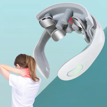 Shiatsu Nacken- und Rückenmassagegerät mit 6 Modi, wiederaufladbar, tragbar, Tiefengewebsmassage für Schultern &amp; oberen Rücken