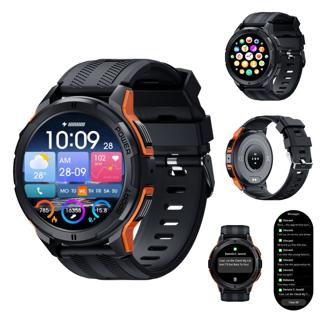 Rugged Smartwatch für Männer - Robuste, unzerstörbare Digitaluhr kompatibel mit iPhone