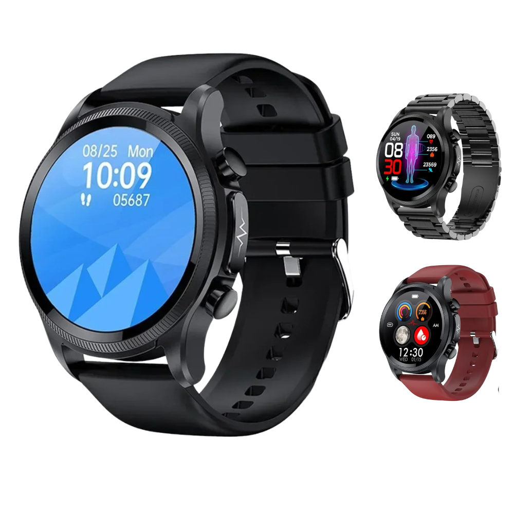 Vitalfit Blutzuckeruhr – Kontinuierliche Überwachung zur Diabeteskontrolle mit ECG-Band umfasst