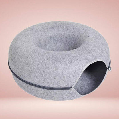 Interaktiv Donut-Katzentunnelbett