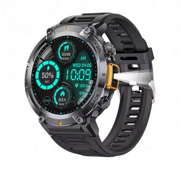 Stoßfeste Smartwatch mit Bluetooth-Anruffunktion, LED, IPX8 wasserdicht, 1,45&quot; TFT-Display &amp; 300 mAh Akku – Für Sport &amp; Outdoor