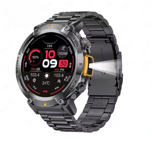 Stoßfeste Smartwatch mit Bluetooth-Anruffunktion, LED, IPX8 wasserdicht, 1,45&quot; TFT-Display &amp; 300 mAh Akku – Für Sport &amp; Outdoor