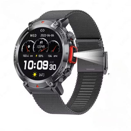 Stoßfeste Smartwatch mit Bluetooth-Anruffunktion, LED, IPX8 wasserdicht, 1,45&quot; TFT-Display &amp; 300 mAh Akku – Für Sport &amp; Outdoor