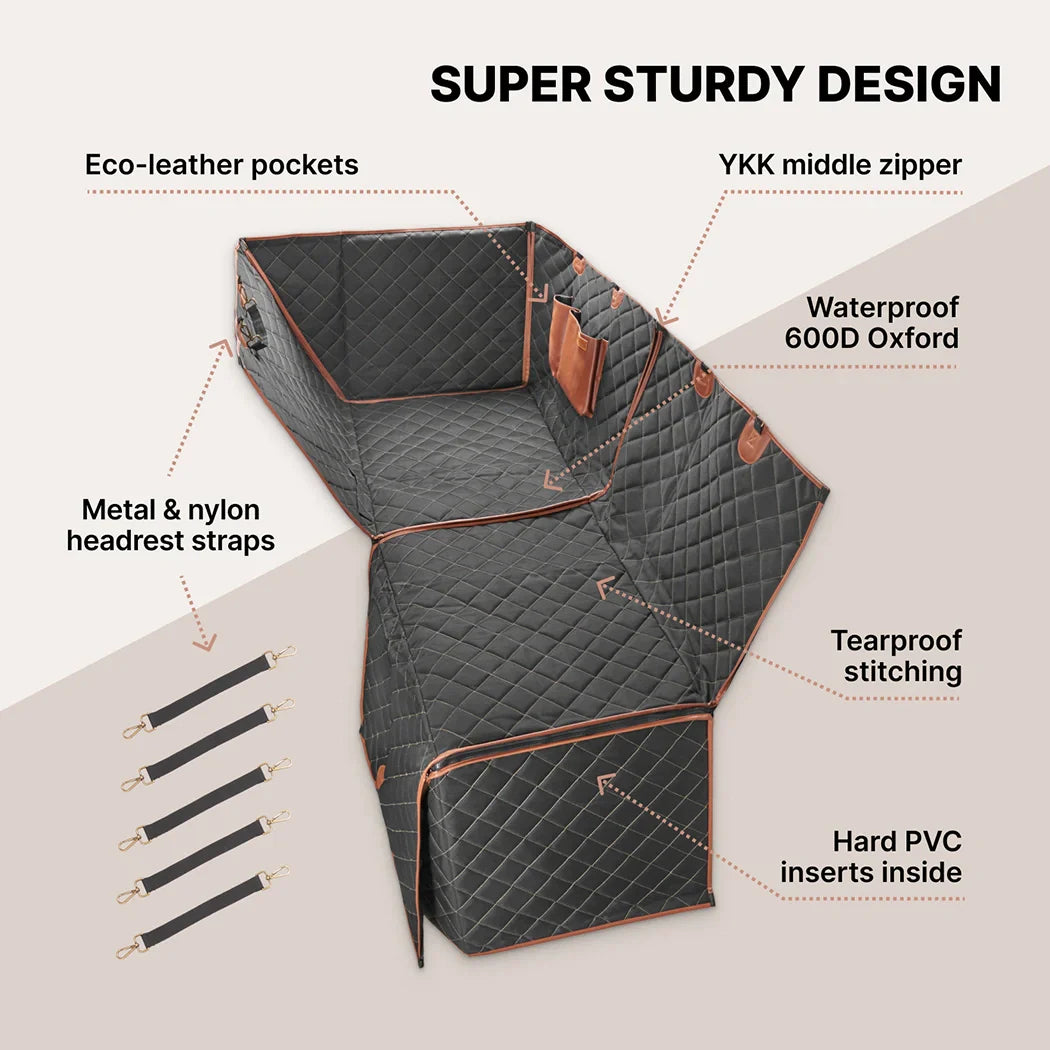 Wasserfeste Hundedecke Auto – Schutzdecke mit rutschfester Unterseite &amp; waschbar für Haustiertransport