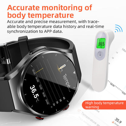 Eintasten Blutdruck ECG/EKG HRV Herzfrequenzmonitor Gesundheits-Smartwatch