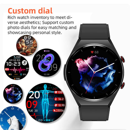 Eintasten Blutdruck ECG/EKG HRV Herzfrequenzmonitor Gesundheits-Smartwatch