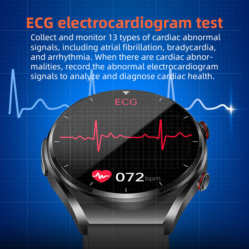 Eintasten Blutdruck ECG/EKG HRV Herzfrequenzmonitor Gesundheits-Smartwatch