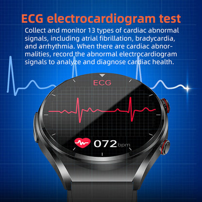 Eintasten Blutdruck ECG/EKG HRV Herzfrequenzmonitor Gesundheits-Smartwatch
