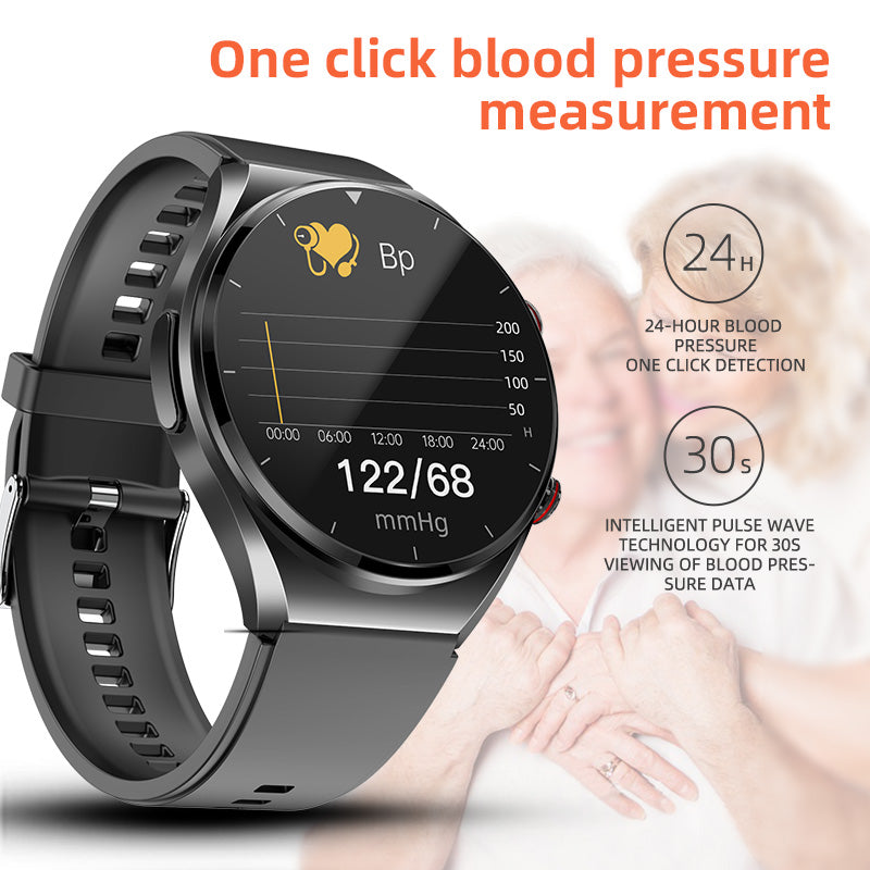 Eintasten Blutdruck ECG/EKG HRV Herzfrequenzmonitor Gesundheits-Smartwatch