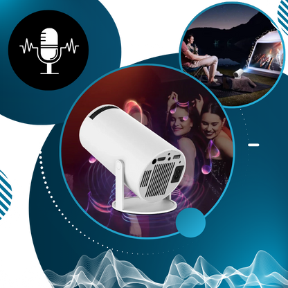 Tragbarer 4K Ultra HD Videoprojektor mit integriertem Lautsprecher und vielseitiger Konnektivität