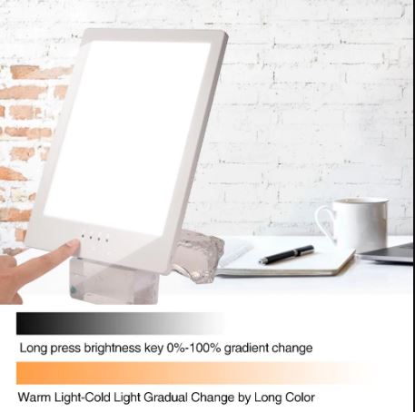 Tragbare Sonnenlichtlampe für Lichttherapie, SAD &amp; Stimmung, 10 Helligkeitsstufen, USB