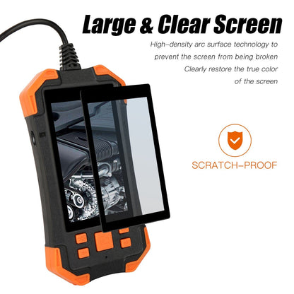 4.3 Zoll 1080P Industrie-Endoskop - 5.5mm Linse, semi-rigides Kabel, IP67 wasserdicht, LED-Licht, TF-Kartensteckplatz - Ideal für Auto-Reparatur &amp; Rohrinspektion