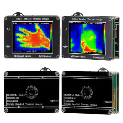 Handheld-Wärmebildkamera: 24x32 Pixel Infrarotsensor, 240x320 Auflösung, 2,0-Zoll LCD, -40℃ bis 300℃