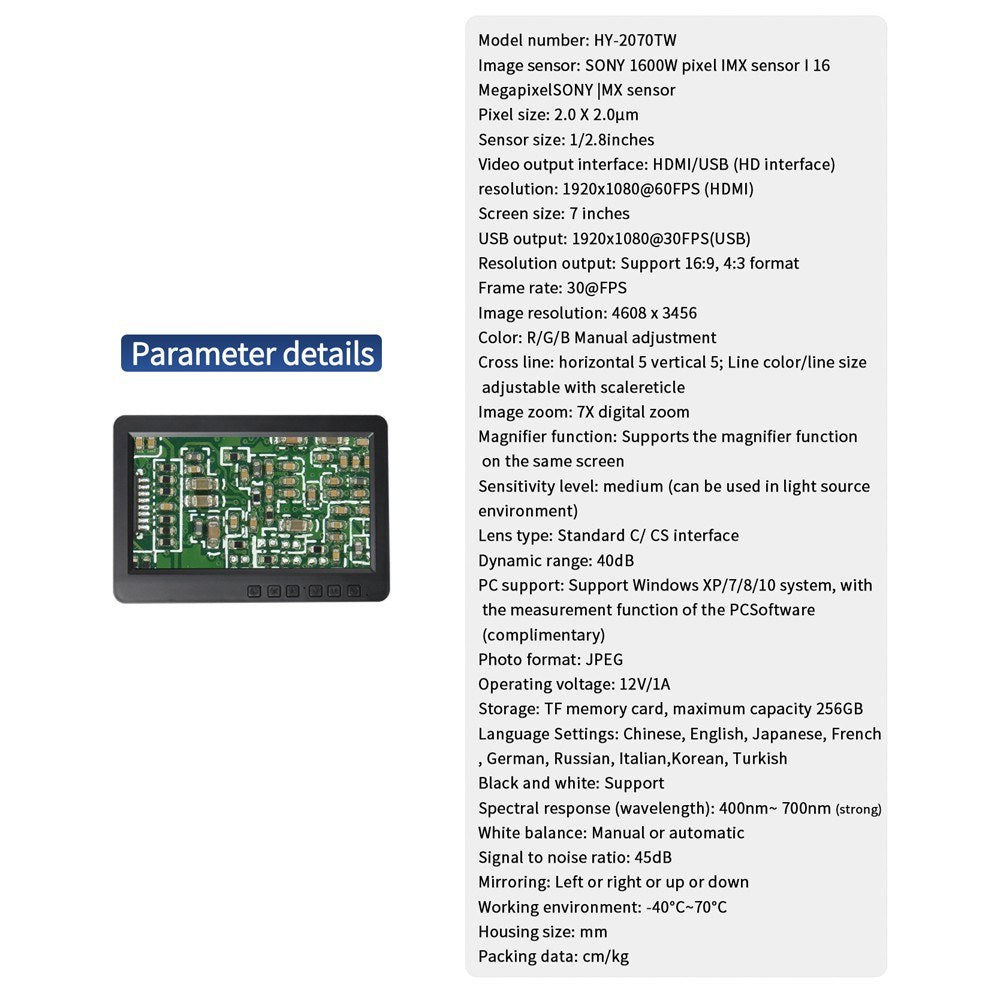 Professionelle 7-Zoll IPS-Display Astronomie Kamera Teleskop mit elektronischem Okular zur Planetarischen Beobachtung und Sternenhimmelbeobachtung