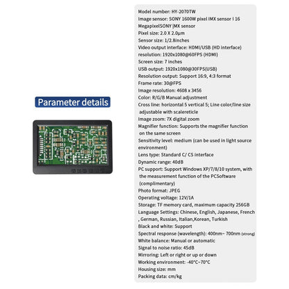 Professionelle 7-Zoll IPS-Display Astronomie Kamera Teleskop mit elektronischem Okular zur Planetarischen Beobachtung und Sternenhimmelbeobachtung
