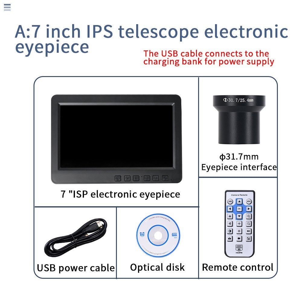 Professionelle 7-Zoll IPS-Display Astronomie Kamera Teleskop mit elektronischem Okular zur Planetarischen Beobachtung und Sternenhimmelbeobachtung