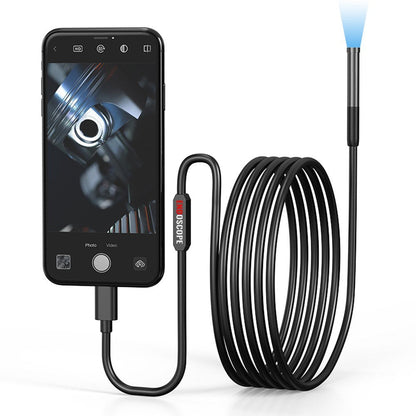 Type-C Endoskopkamera 7,9 mm mit einstellbarem LED, IP67 wasserdicht für Android-iOS-Geräte